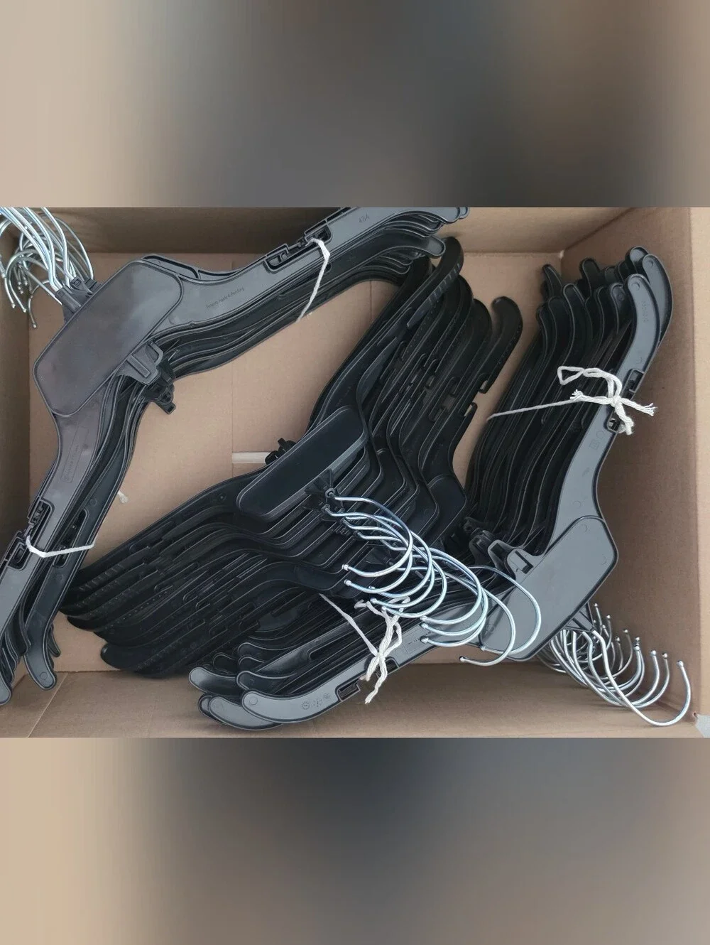 50 Pc. Black Plastic Swivel Metal Hook Retail Clothing Hangers